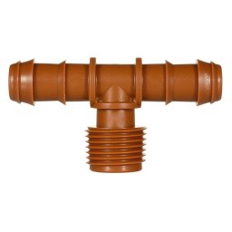 Te mixta Ø16 mm rosca macho riego por goteo (bolsa 50 uds.) - ¾"