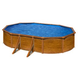 Piscina desmontable Gre Pacific ovalada imitación madera - 500 x 300