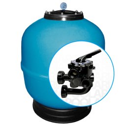 Filtro ice astralpool depuradora piscina - Ø 750 mm - salidas 2" - Con válvula tornillos