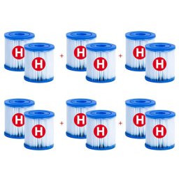 Pack cartuchos intex tipo h para depuradora piscina 29007