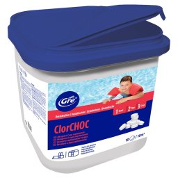 Cloro choque en pastillas Gre - Pack 4 x 5 kg