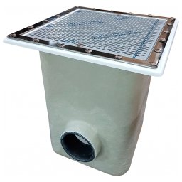 Sumidero norm 515x515 prfv rejilla inox liner y prefab. astralpool - Ø 125