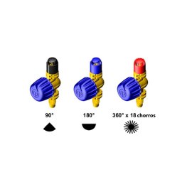 Microdifusor ajustable amarillo microrriego (bolsa 50 uds.) - 90º