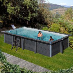 Piscina composite Gre Avantgarde rectangular - 606 x 326 con proyector LED