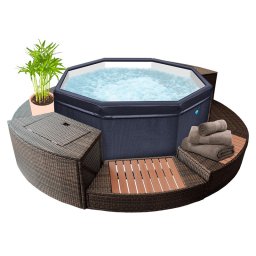 Spa portátil NetSpa Octopus 6 personas - Con muebles