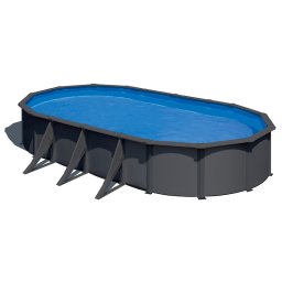 Piscina Gre Anthracite ovalada altura 120 cm - 730 x 375