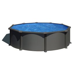 Piscina Gre Anthracite redonda altura 132 cm - Ø 350