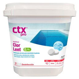 Cloro lento tricloro en tabletas 250g CTX-370 - Pack 4 x 5 kg - 0% ácido bórico