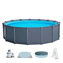 Piscina Intex Graphite Panel 478x124 depuradora arena 26384ND