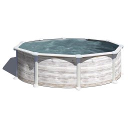 Piscina Gre Groenlandia circular imitación madera - Ø 350