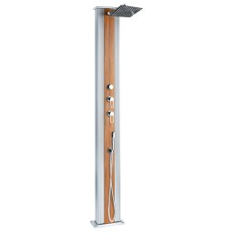 Ducha solar híbrida Dada Straight 40L Formidra - Inox-madera