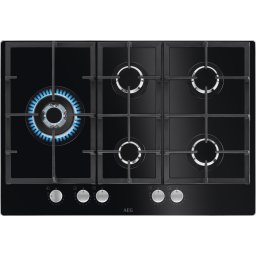 AEG Placa de gas Serie 6000 Gas on Glass de 75 cm HKB75820NB