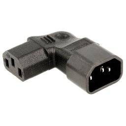 ADAPTADOR C14 MACHO A C13 HEMBRA ACODADO