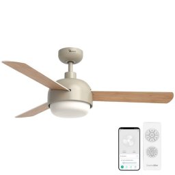 Universal Blue Vento 6048C Ventilador de Techo Silencioso con Luz LED y Mando a Distancia 35W Crema