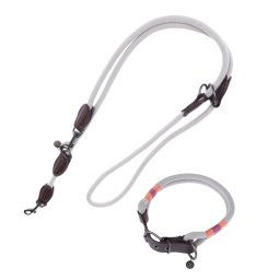 Set de collar y correa Spirit de Nomad Tales color piedra - Talla XL + correa de 200 cm