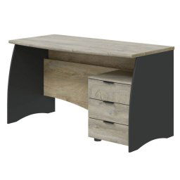 Habitdesign Stil Buc Mesa de Escritorio 3 Cajones Gris