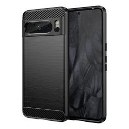 Max Power Digital Funda Fibra de Carbono para Google Pixel 8 Pro Antigolpes Silicona Negra
