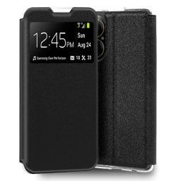 Cool Flip Cover Funda de Libro Lisa Negra para Realme C67