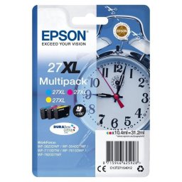 Cartucho de Tinta Epson WorkForce Multipack 27XL Cian Magenta Amarillo