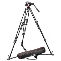 Manfrotto MVH502A-546GB-1 Trípode de Aluminio con Rótula Fluida para Video Profesional