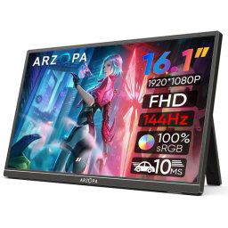 Arzopa G1 Game Monitor Portátil 16.1" LCD IPS FullHD 144Hz USB-C