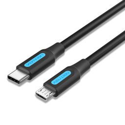 Vention COVBF Cable USB-C Macho a MicroUSB Macho 1m Negro