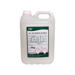 Gel de manos dahi blanco nacarado garrafa de 5 litros