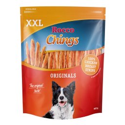 Rocco Chings Pack XXL láminas de carne para perros - Tiras de pechuga de pollo 2 x 900 g