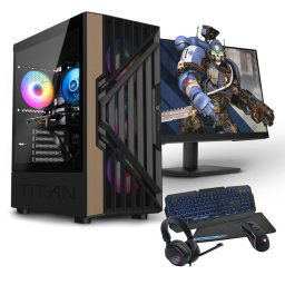 PC Racing Gaming AMD Ryzen 5 5500/16GB/1TB SSD/RTX 4060 + Monitor 24" FullHD + Combo Gaming