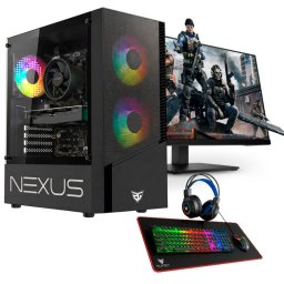 PC Sobremesa PC Racing AMD Ryzen 5 5500 16 GB 1 TB SSD RTX 5060 Windows 11 Monitor 24" Combo Gaming