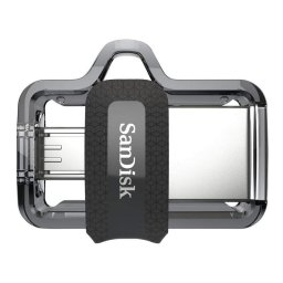 SanDisk Ultra Dual m3.0 64GB USB 3.0 Gris/Plata