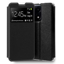Cool Funda Flip Cover Liso Negro para Xiaomi Poco X6 Pro 5G