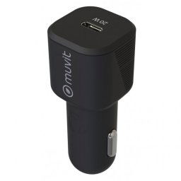 Muvit Cargador de Coche USB-C 20W Negro
