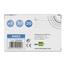 Anilla bisagra liderpapel niquelada n.2 diametro 30 mm caja de 20 unidades