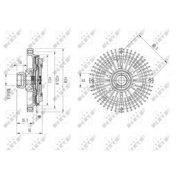 Embrague, ventilador de radiador NRF 49567