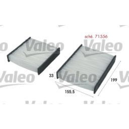 Filtro, aire habitáculo VALEO ESSENTIAL VALEO 715556