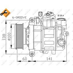 Compresor, aire acondicionado EASY FIT NRF 32263