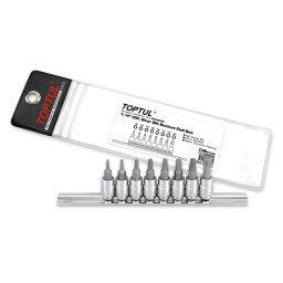 Juego de llaves de vaso TORX TOPTUL 1/4 pulgada 8 Pieza T8, T10, T15, T20, T25, T27, T30, T40