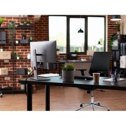 Silla q-connect giratoria respaldo medio de similpiel regulable en altura 980+100x630x625 mm color negro
