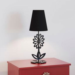 Lampara con Pie de Flor en Acero Serie Maya