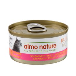 Almo Nature comida húmeda para gatos 6 x 70 g - Salmón con pollo en gelatina