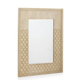 Espejo Decoracion Roble Marfil Oro Serie Adresas