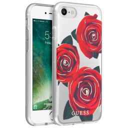 Guess Funda Transparente con Rosas para iPhone 7/8