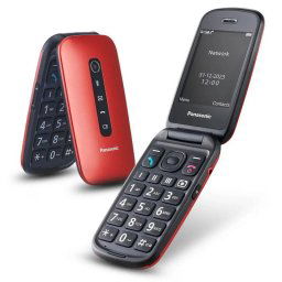 Panasonic KX-TU550EXR Teléfono Móvil Plegable para Personas Mayores 4G 2.8" Rojo