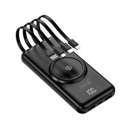 Cool Powerbank 10.000 mAh 4 Conexiones + Carga Inalámbrica Negro