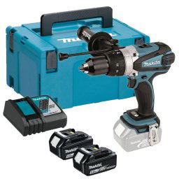 Makita DHP458RTJ Taladro Combinado + 2 Baterías 18V + Maletín