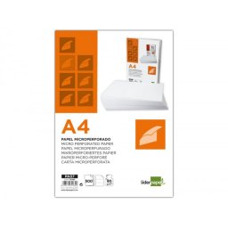 Papel liderpapel din a4 80 gr liso microperforado en tres partes iguales paquete de 500 hojas