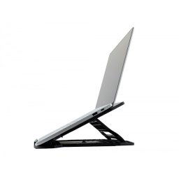 Soporte q-connect para portatil hasta 17" ajustable 7 angulos diferentes color negro 260x280x60 mm