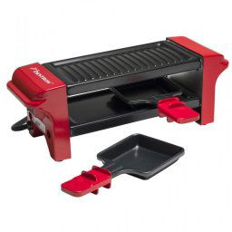 Bestron AGR102 Plancha Raclette Grill 350W Negro/Rojo