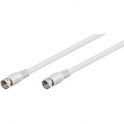 Goobay Cable Antena F Macho/Macho 1.5m Blanco